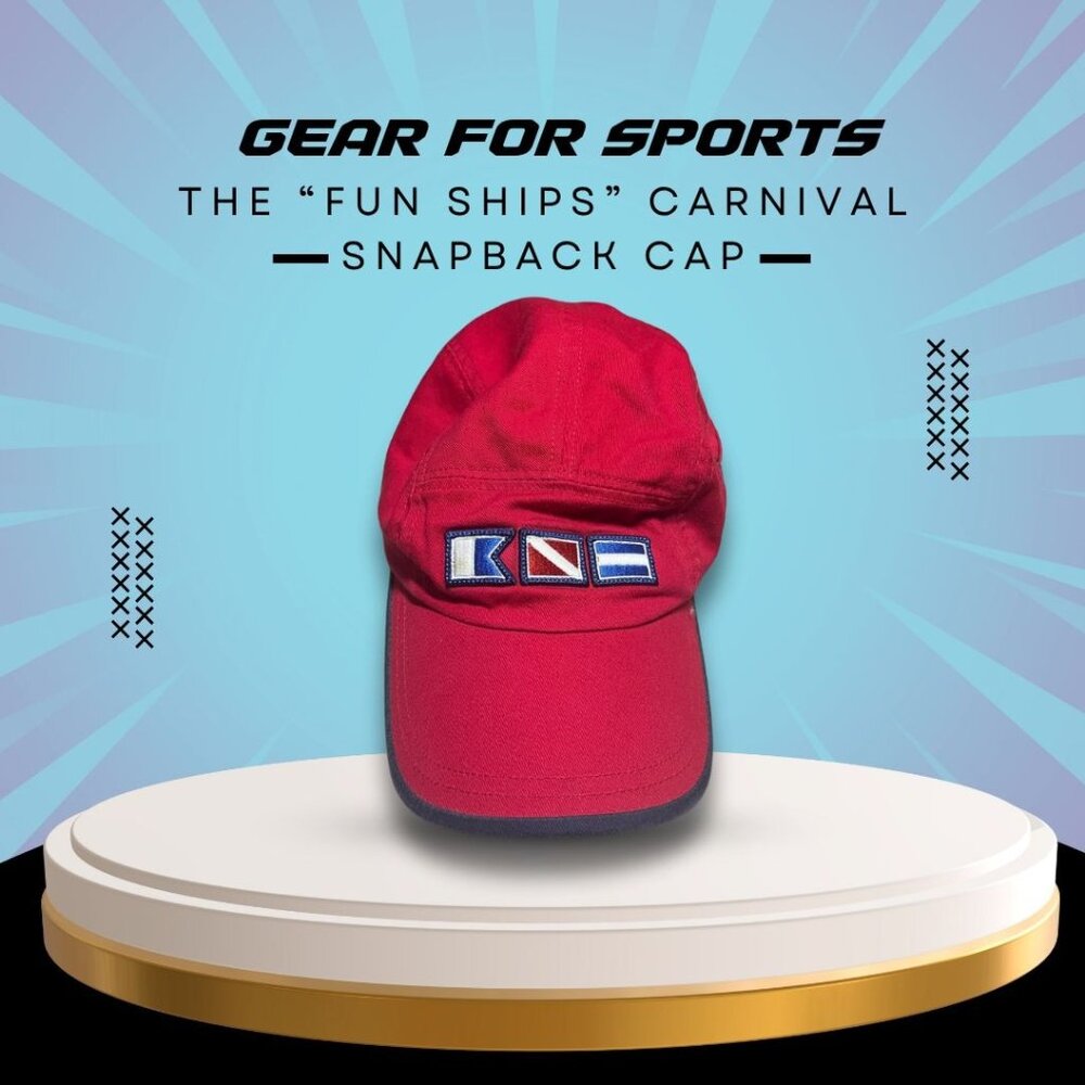 Gear For Sports Carnival Spirit Snapback Cap Red & Navy Cotton One Size Adjustab